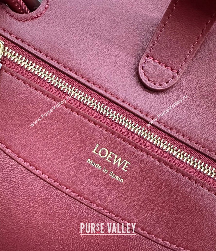 Loewe Small Madrid bag in supple calfskin Burnt Red 2025 012452 (YS-250801037)