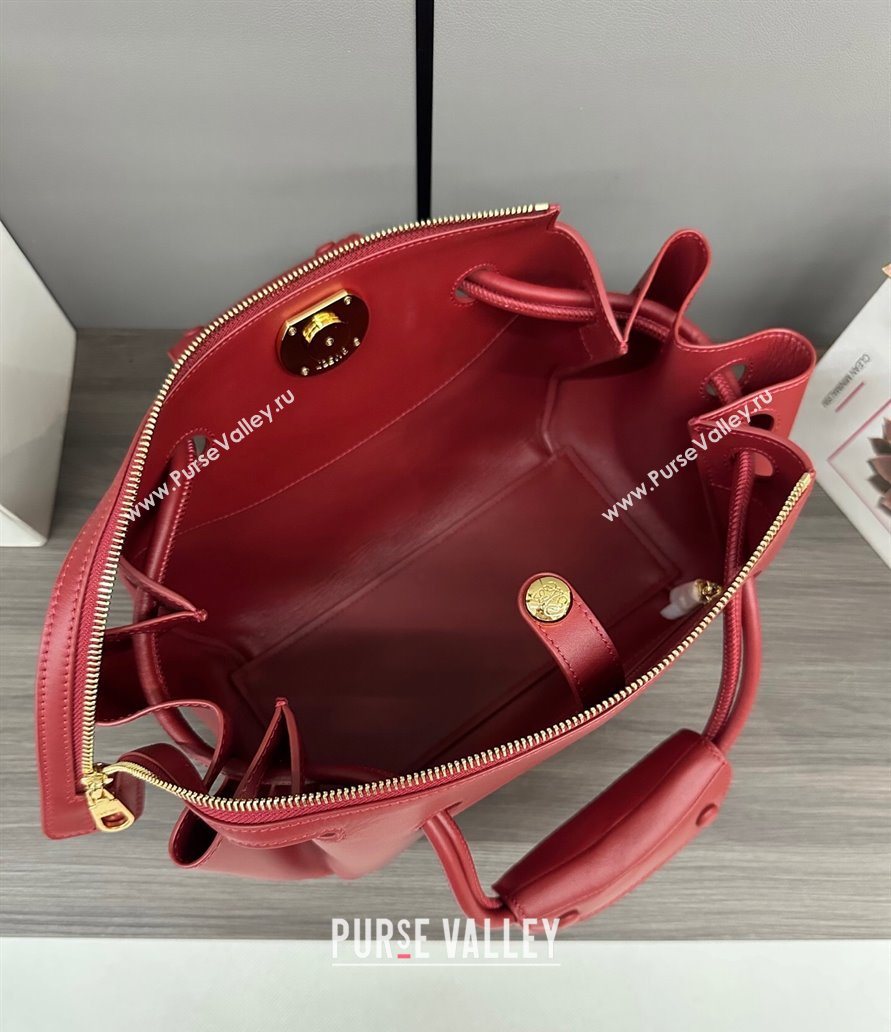 Loewe Small Madrid bag in supple calfskin Burnt Red 2025 012452 (YS-250801037)