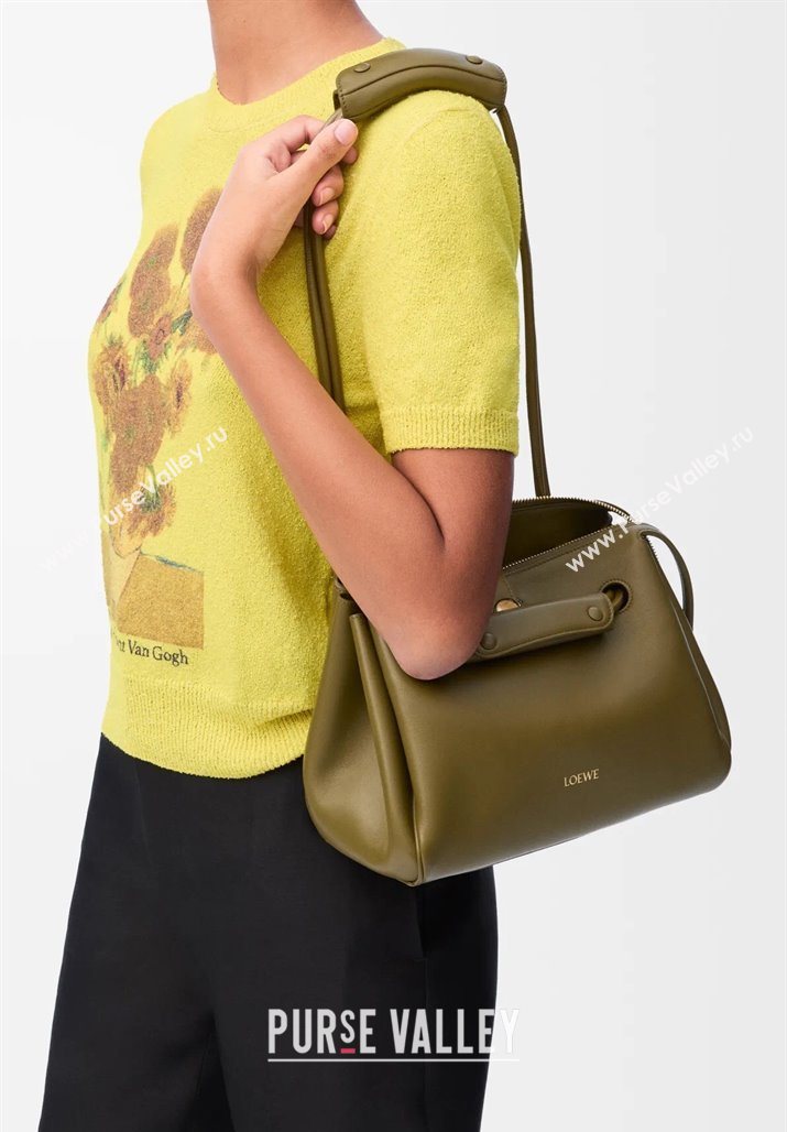 Loewe Small Madrid bag in supple calfskin Green 2025 012452 (YS-250801040)