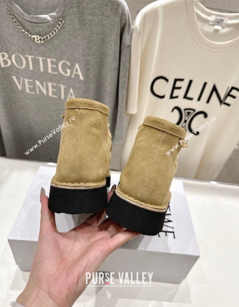 Loewe Faro High top Lace-up Shoes in Suede Beige 2025 (MD-250823068)