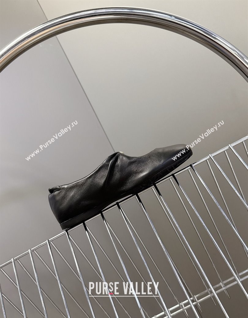 Loewe Pebble Soft ballerinas flat in nappa lambskin Black 2025 (HQG-250823081)