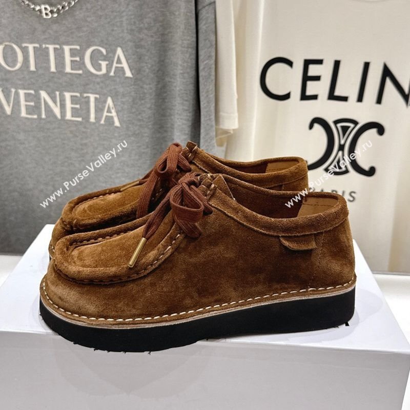 Loewe Faro Lace-up Shoes in Suede Brown2 2025 0823 (MD-250823073)