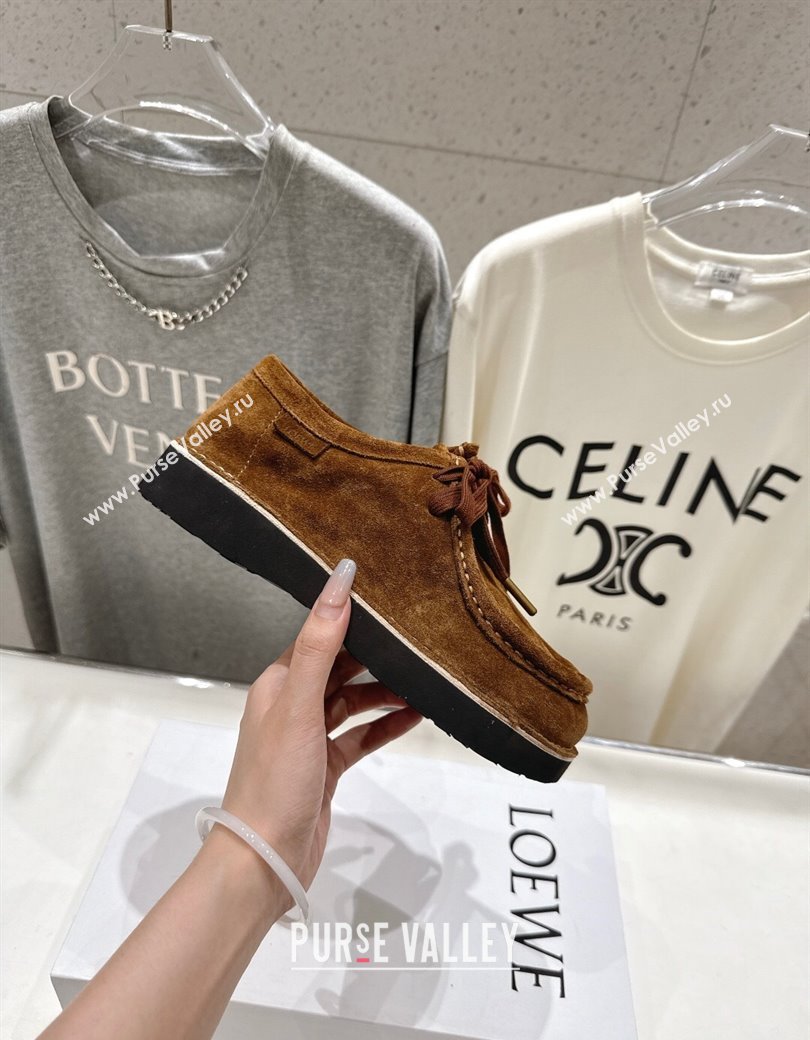 Loewe Faro Lace-up Shoes in Suede Brown2 2025 0823 (MD-250823073)