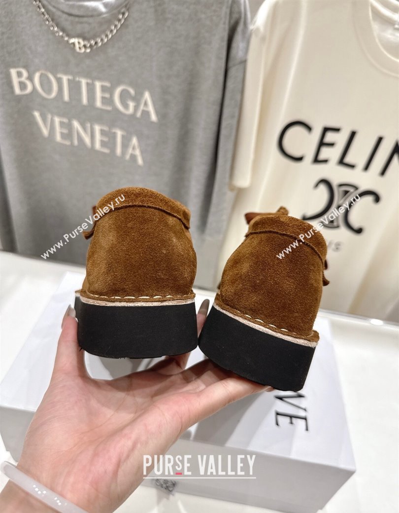 Loewe Faro Lace-up Shoes in Suede Brown2 2025 0823 (MD-250823073)