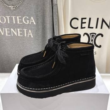 Loewe Faro High top Lace-up Shoes in Suede Black 2025 (MD-250823071)