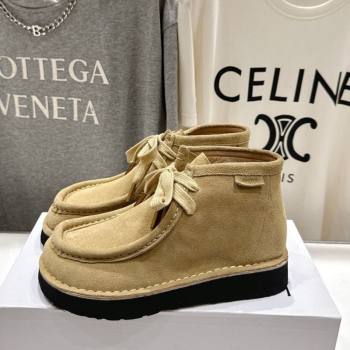 Loewe Faro High top Lace-up Shoes in Suede Beige 2025 (MD-250823068)