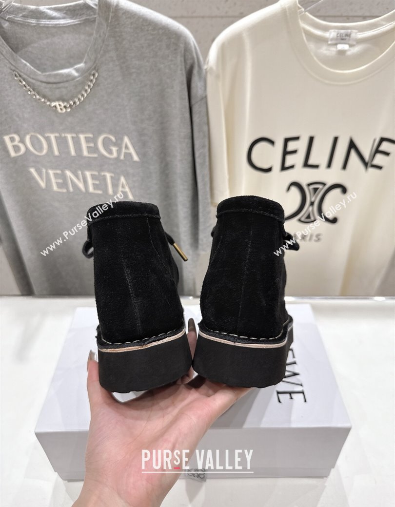 Loewe Faro High top Lace-up Shoes in Suede Black 2025 (MD-250823071)