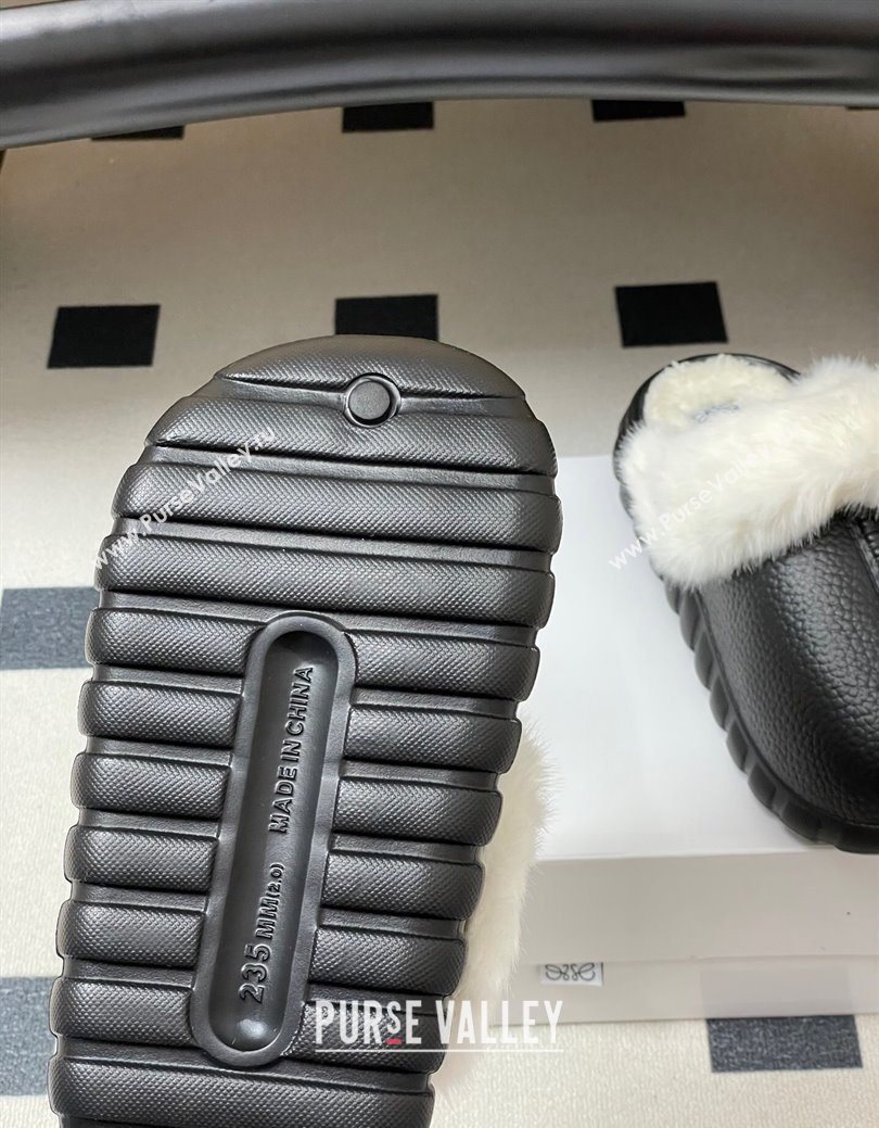 Loewe Wool Platform Mules Black 2025 LW103004 (MD-251030050)