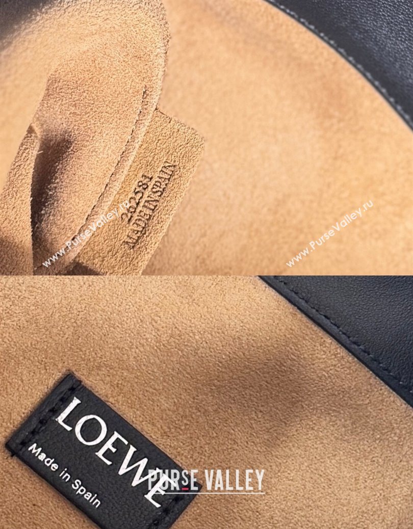 Loewe Flamenco Purse Tote Bag in Mellow Nappa Lambskin Leather Light Ghost/Black 2025 012551 (nana-251121001)