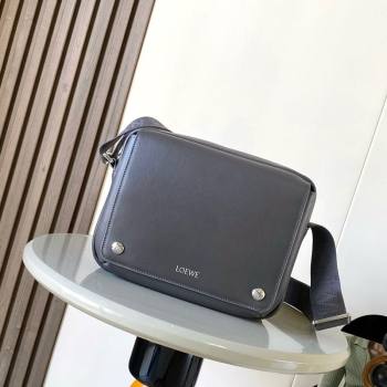 Loewe Medium Pebble messenger bag in smooth calfskin grey 2025 9094 (Ys-251121003)