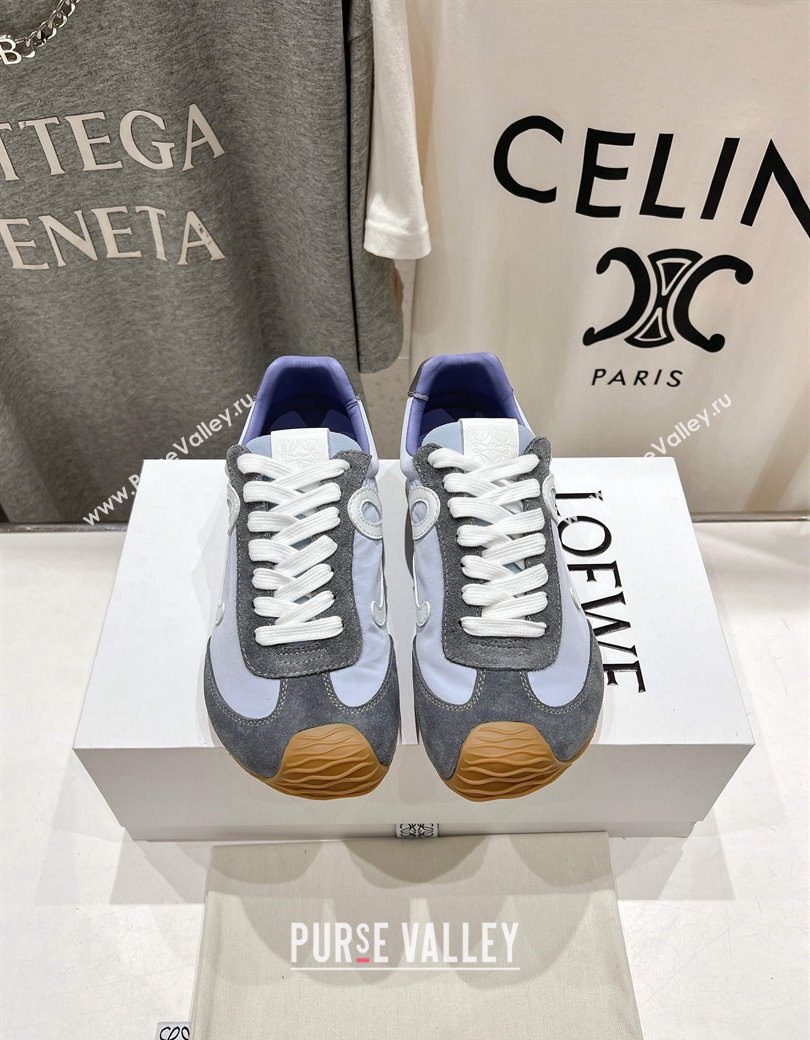Loewe Ballet Runner 2.0 Sneakers in Nylon and Suede Purple/White 2025 (KL-251210055)