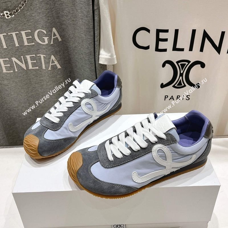 Loewe Ballet Runner 2.0 Sneakers in Nylon and Suede Purple/White 2025 (KL-251210055)