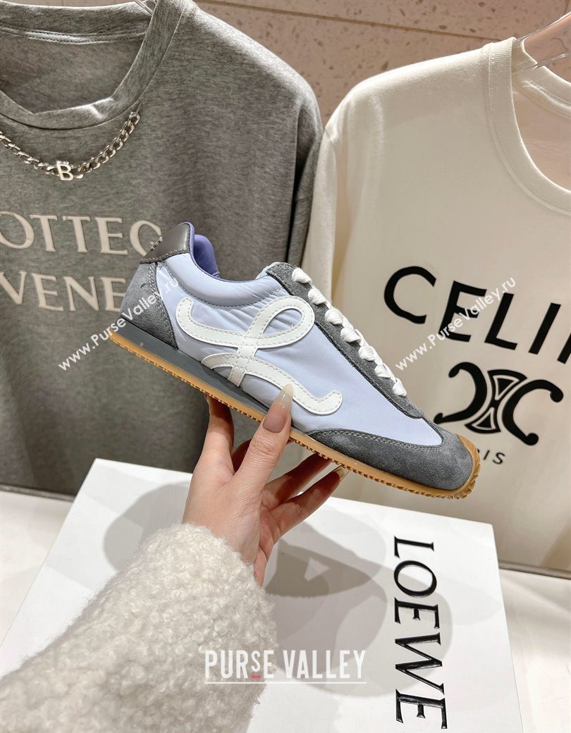 Loewe Ballet Runner 2.0 Sneakers in Nylon and Suede Purple/White 2025 (KL-251210055)