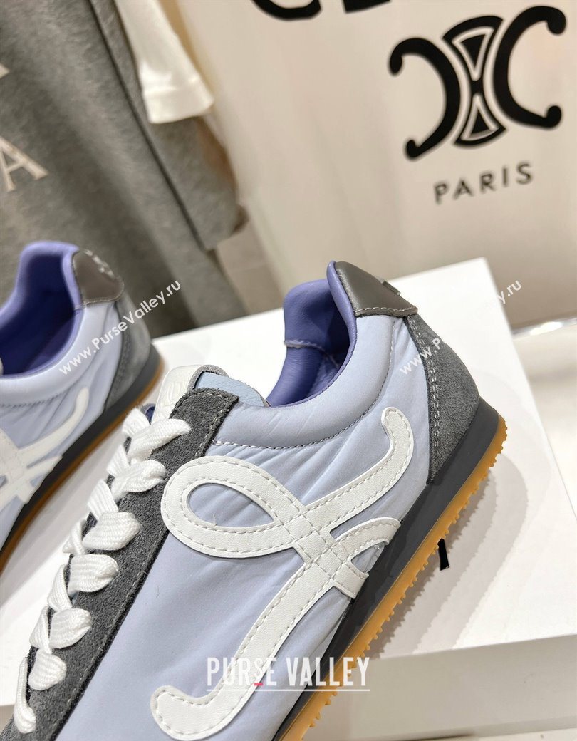 Loewe Ballet Runner 2.0 Sneakers in Nylon and Suede Purple/White 2025 (KL-251210055)
