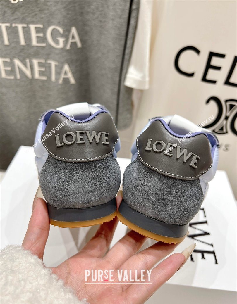 Loewe Ballet Runner 2.0 Sneakers in Nylon and Suede Purple/White 2025 (KL-251210055)
