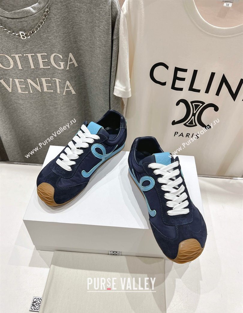 Loewe Ballet Runner 2.0 Sneakers in Nylon and Suede Dark Blue 2025 1210 (KL-251210056)