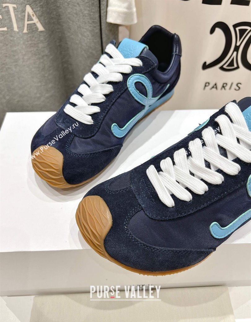 Loewe Ballet Runner 2.0 Sneakers in Nylon and Suede Dark Blue 2025 1210 (KL-251210056)
