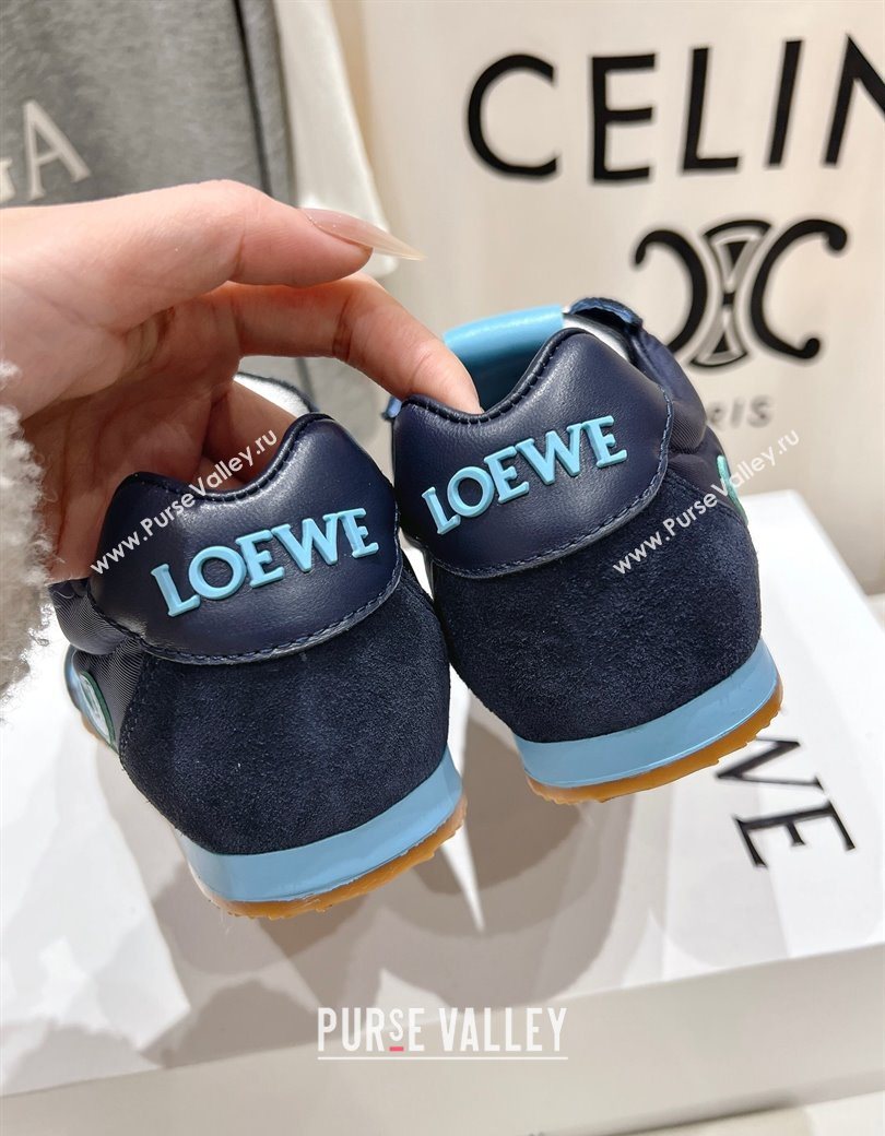 Loewe Ballet Runner 2.0 Sneakers in Nylon and Suede Dark Blue 2025 1210 (KL-251210056)
