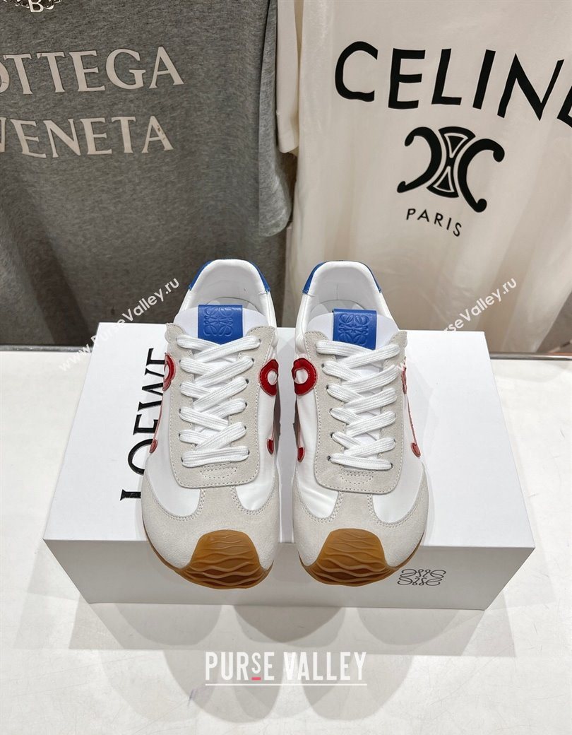 Loewe Ballet Runner 2.0 Sneakers in Nylon and Suede White3 2025 (KL-251210060)