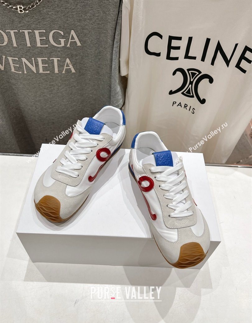 Loewe Ballet Runner 2.0 Sneakers in Nylon and Suede White3 2025 (KL-251210060)