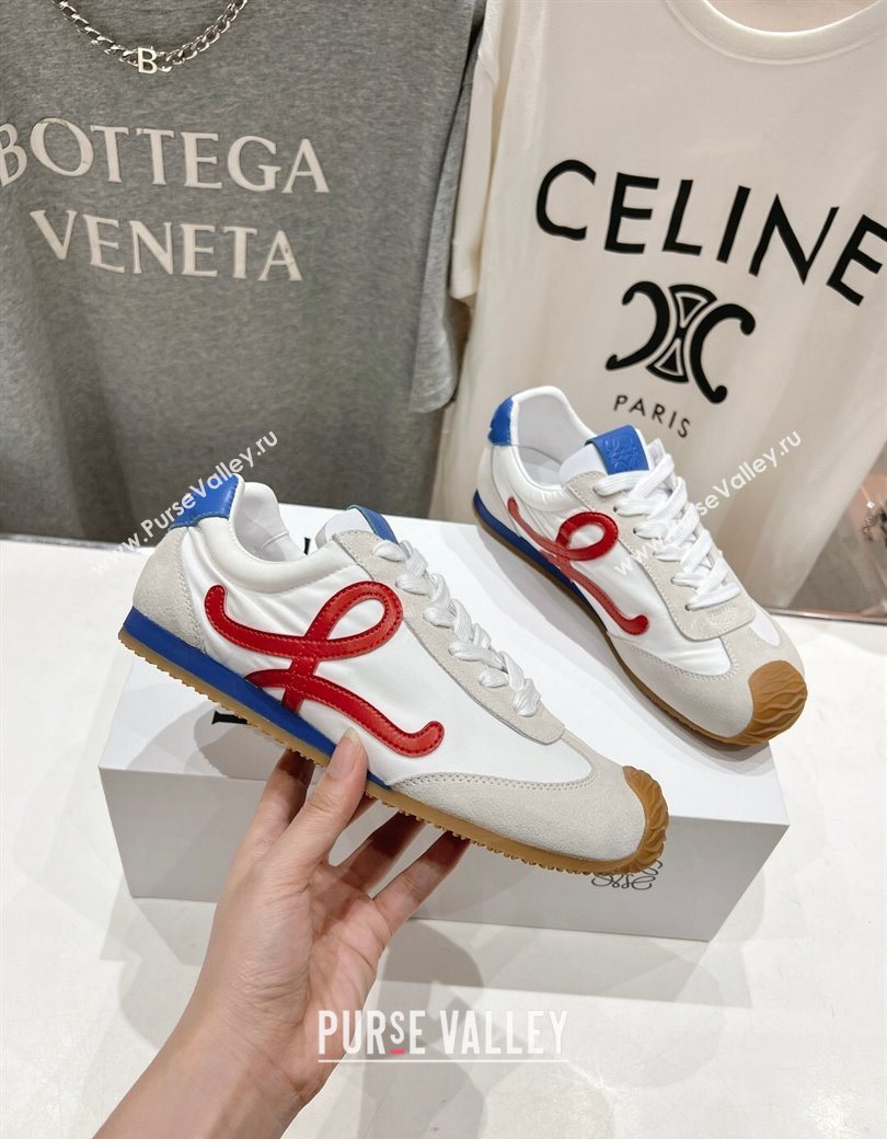Loewe Ballet Runner 2.0 Sneakers in Nylon and Suede White3 2025 (KL-251210060)