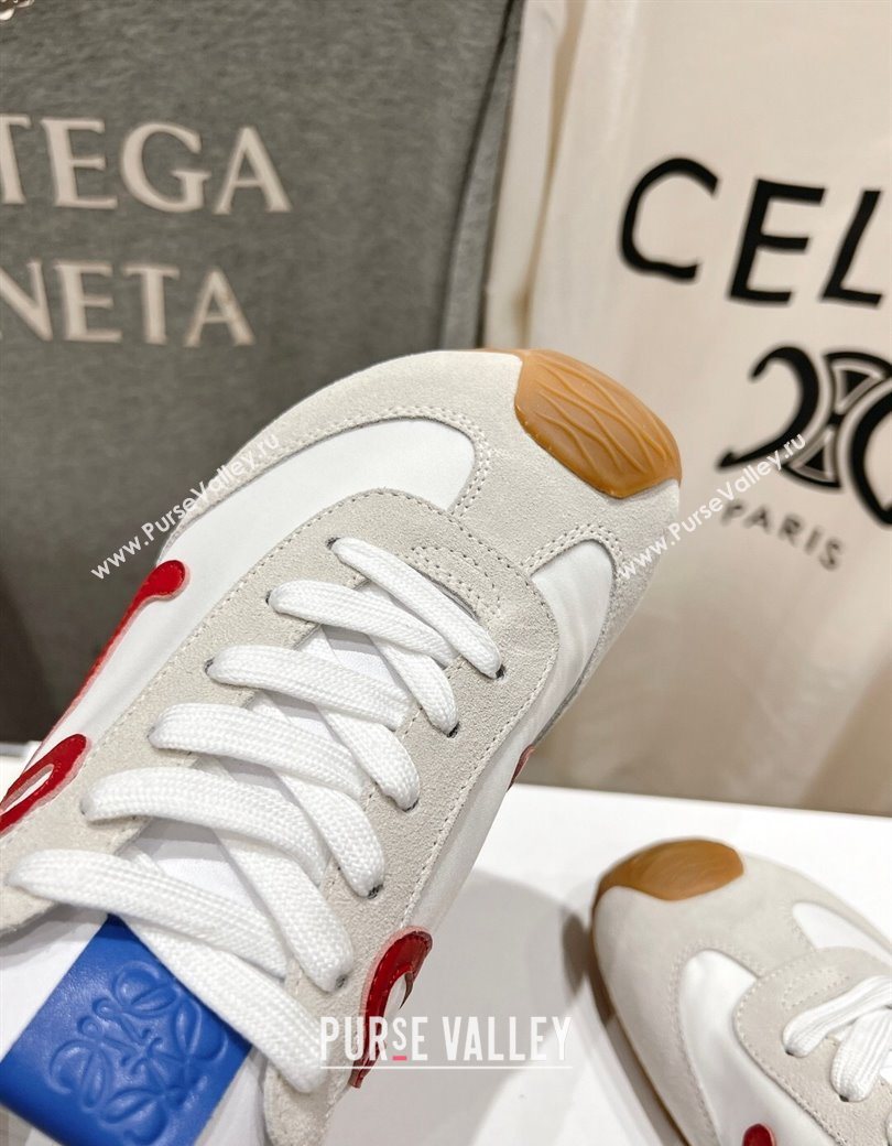 Loewe Ballet Runner 2.0 Sneakers in Nylon and Suede White3 2025 (KL-251210060)