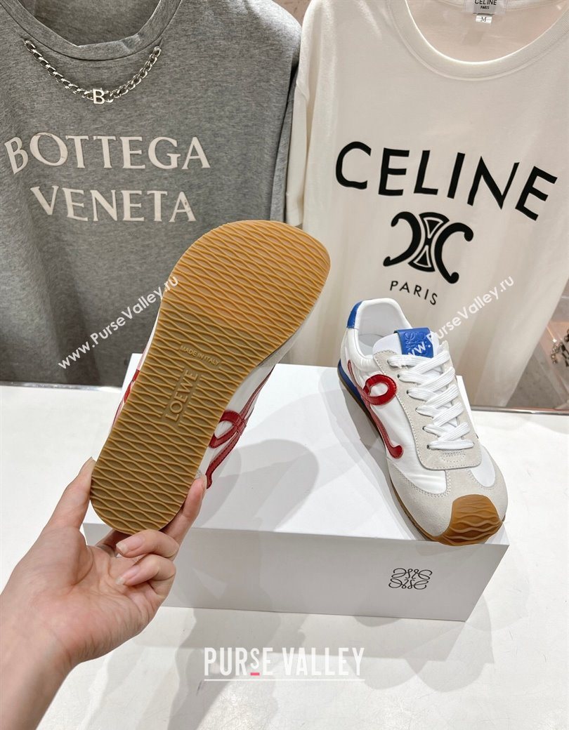Loewe Ballet Runner 2.0 Sneakers in Nylon and Suede White3 2025 (KL-251210060)