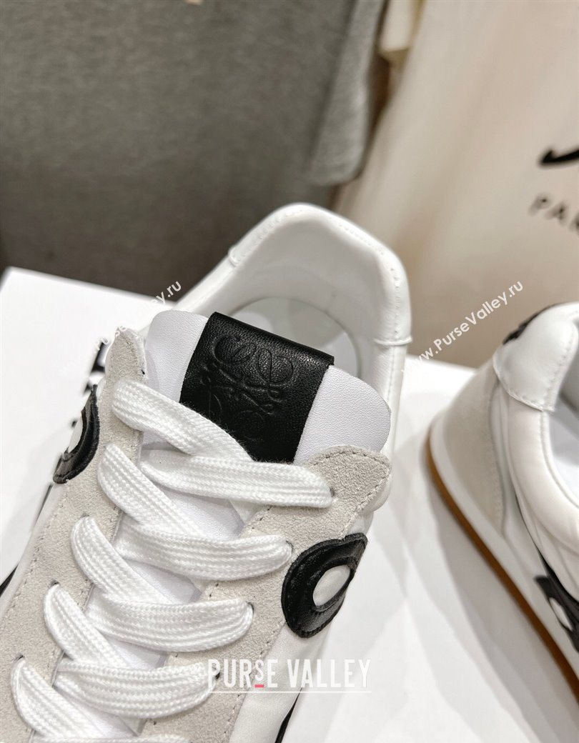 Loewe Ballet Runner 2.0 Sneakers in Nylon and Suede White/Black2 2025 (KL-251210063)