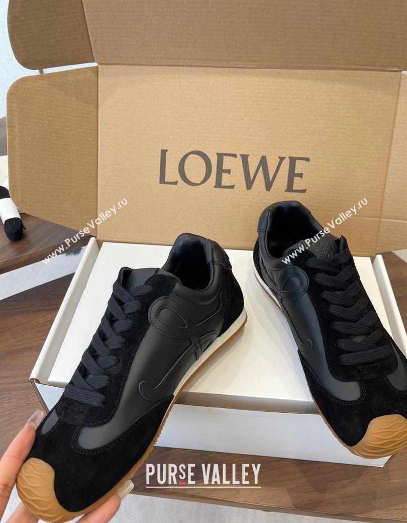 Loewe Ballet Runner 2.0 Sneakers in Nylon and Suede Black Upper 2025 1210 (KL-251210048)