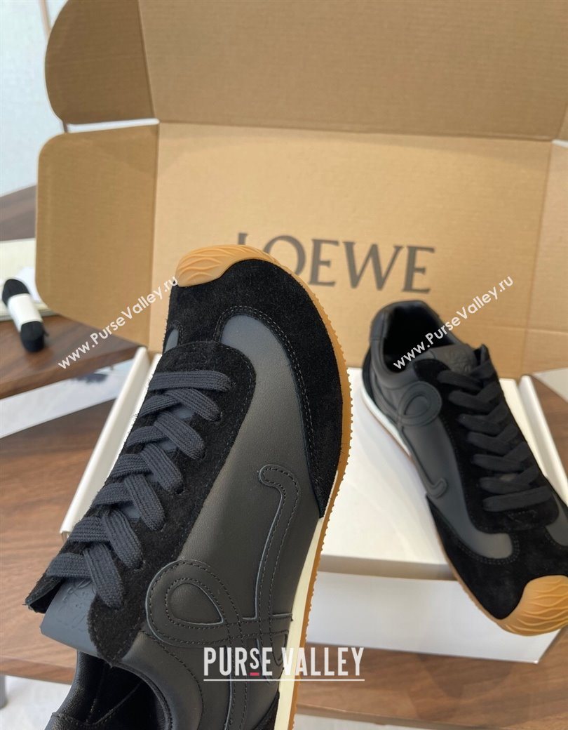Loewe Ballet Runner 2.0 Sneakers in Nylon and Suede Black Upper 2025 1210 (KL-251210048)