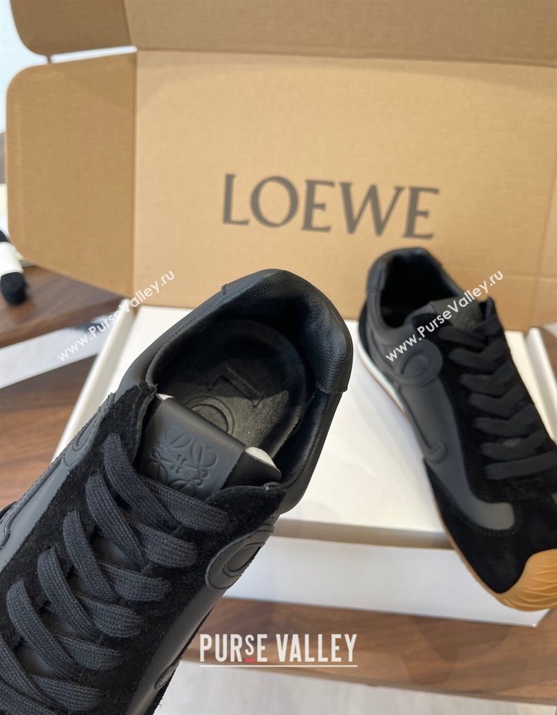 Loewe Ballet Runner 2.0 Sneakers in Nylon and Suede Black Upper 2025 1210 (KL-251210048)