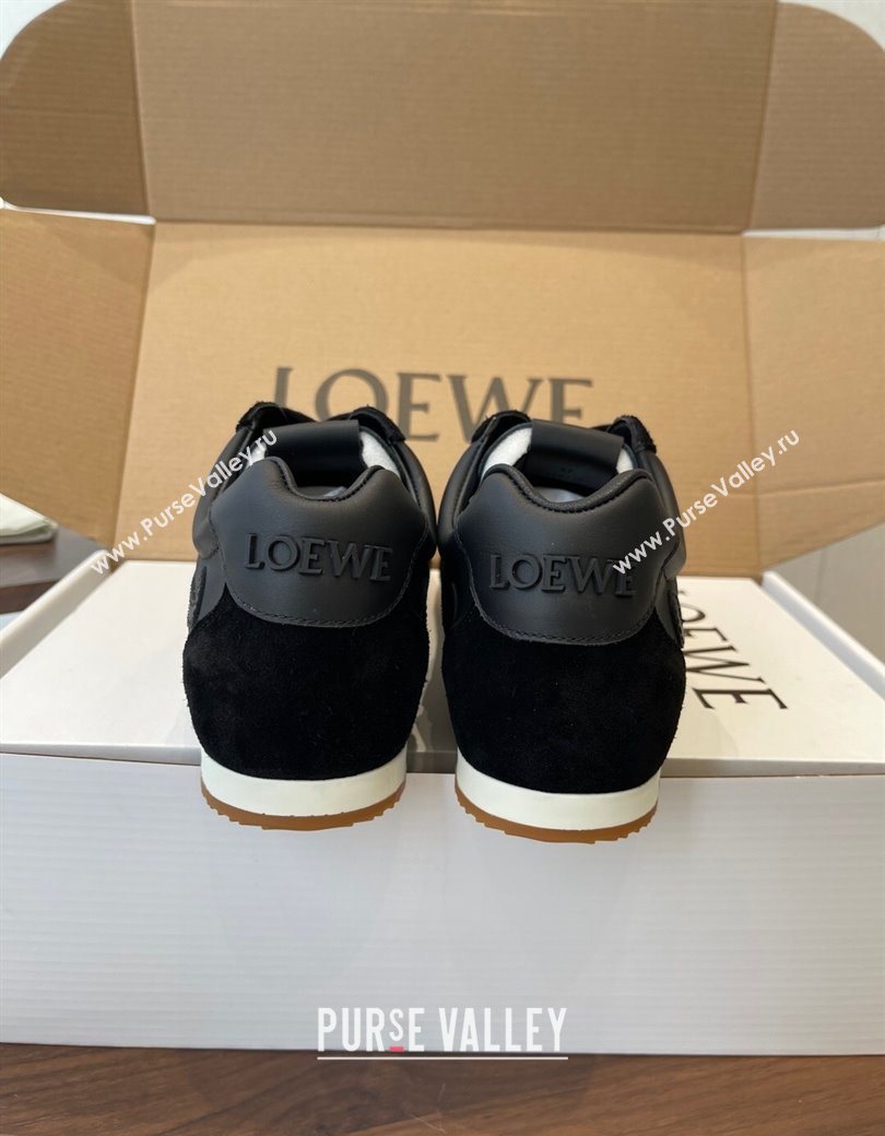 Loewe Ballet Runner 2.0 Sneakers in Nylon and Suede Black Upper 2025 1210 (KL-251210048)
