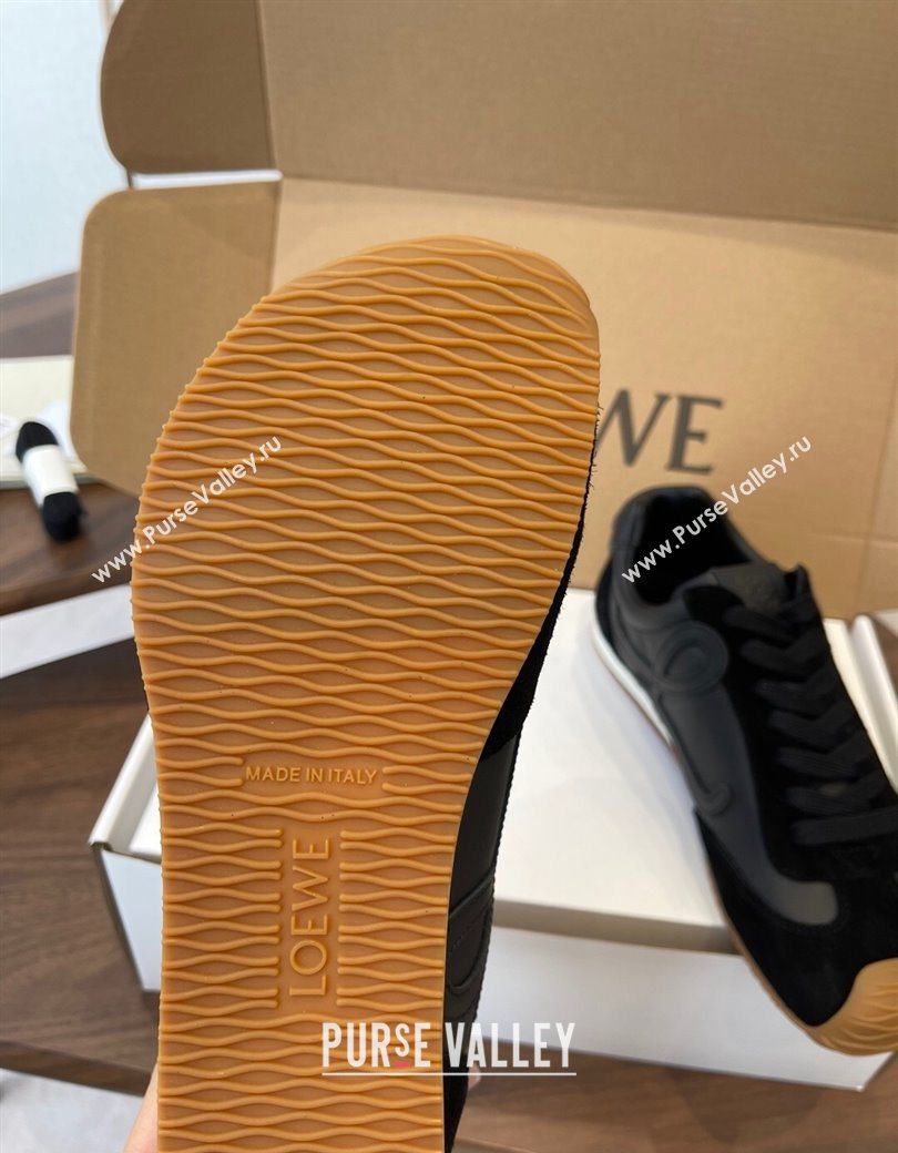 Loewe Ballet Runner 2.0 Sneakers in Nylon and Suede Black Upper 2025 1210 (KL-251210048)