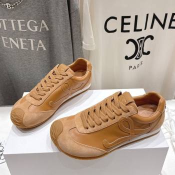 Loewe Ballet Runner 2.0 Sneakers in Leather and Suede Light Brown 2025 (KL-251210051)