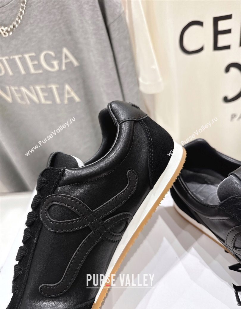 Loewe Ballet Runner 2.0 Sneakers in Leather and Suede Black Upper 2025 (KL-251210052)