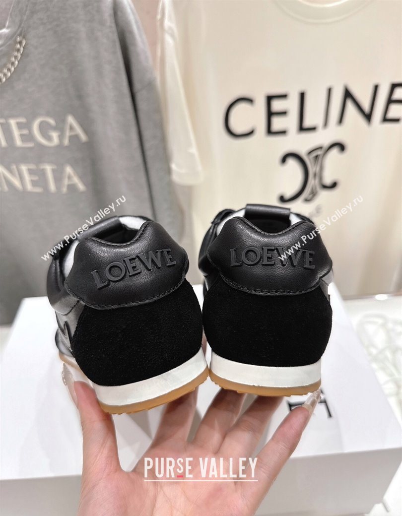 Loewe Ballet Runner 2.0 Sneakers in Leather and Suede Black Upper 2025 (KL-251210052)