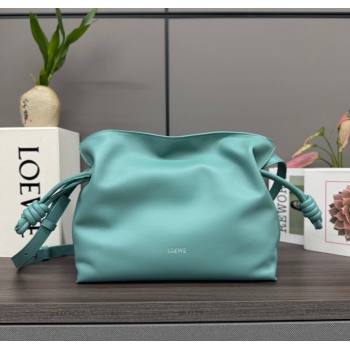 Loewe Flamenco Medium Clutch in Nappa Calfskin Leather Water Blue 2026 262386 (Ys-260121068)