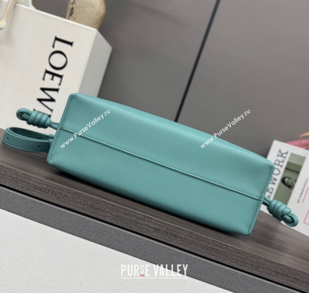 Loewe Flamenco Medium Clutch in Nappa Calfskin Leather Water Blue 2026 262386 (Ys-260121068)