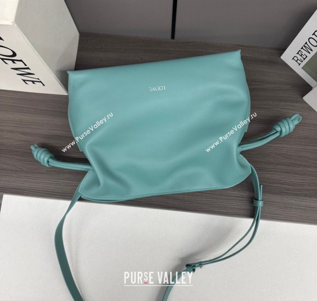 Loewe Flamenco Medium Clutch in Nappa Calfskin Leather Water Blue 2026 262386 (Ys-260121068)