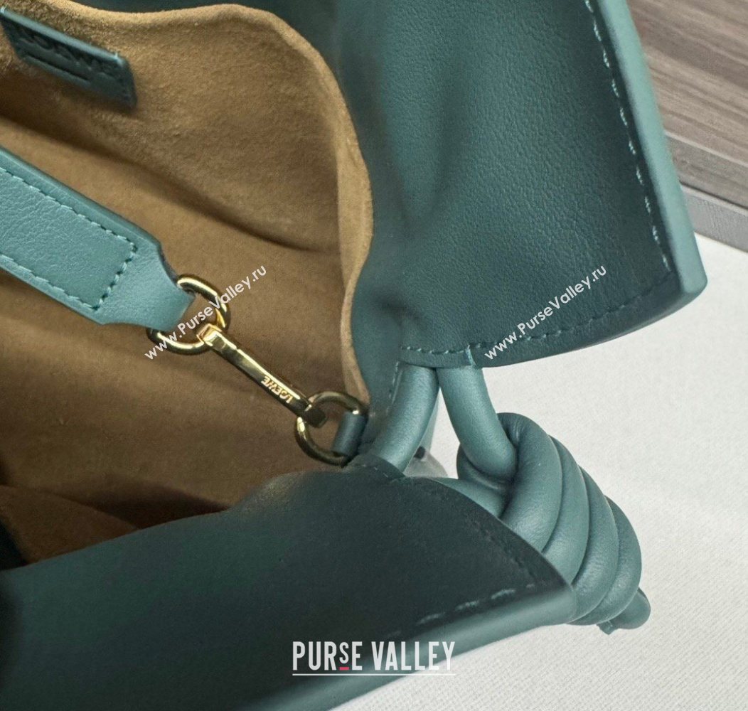 Loewe Flamenco Medium Clutch in Nappa Calfskin Leather Vetiver Green 2026 262386 (Ys-260121070)