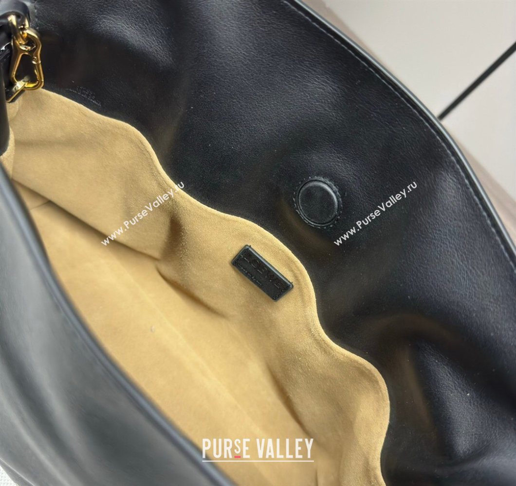 Loewe Flamenco Medium Clutch in Nappa Calfskin Leather Black 2026 262386 (Ys-260121073)