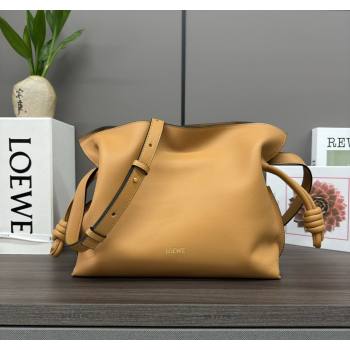 Loewe Flamenco Medium Clutch in Nappa Calfskin Leather Warm Desert Yellow 2026 262386 (Ys-260121074)