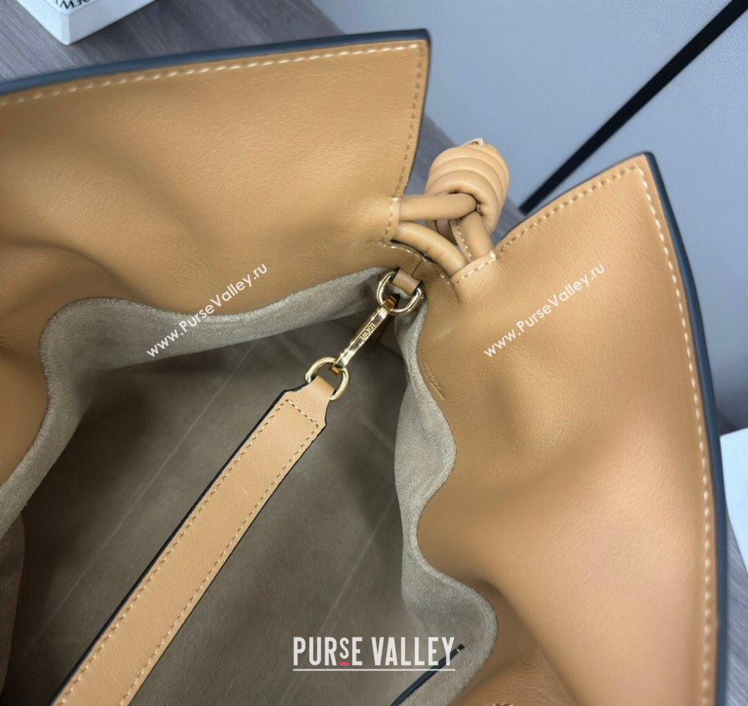 Loewe Flamenco Medium Clutch in Nappa Calfskin Leather Warm Desert Yellow 2026 262386 (Ys-260121074)