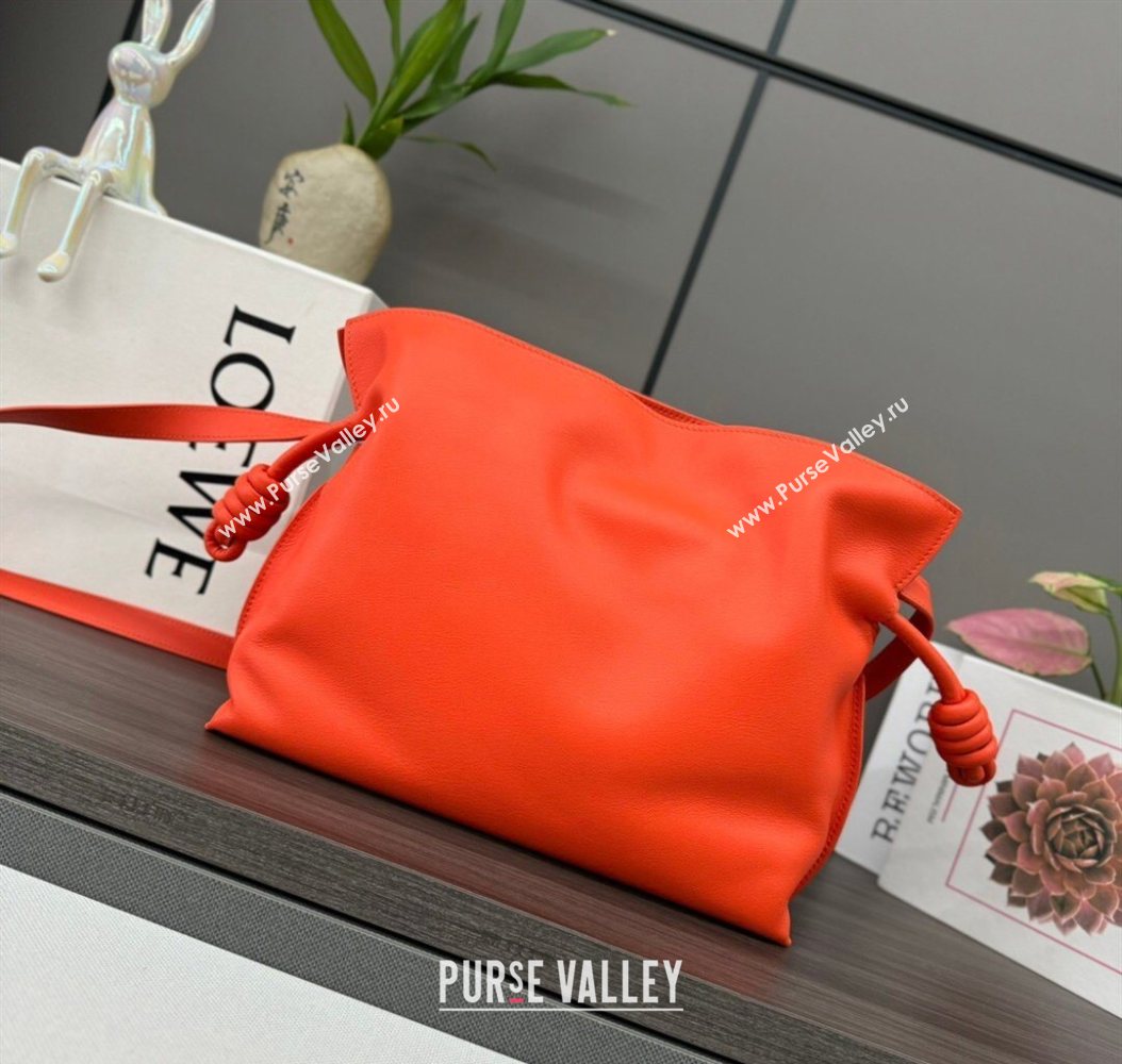 Loewe Flamenco Medium Clutch in Nappa Calfskin Leather Orange 2026 262386 (Ys-260121077)