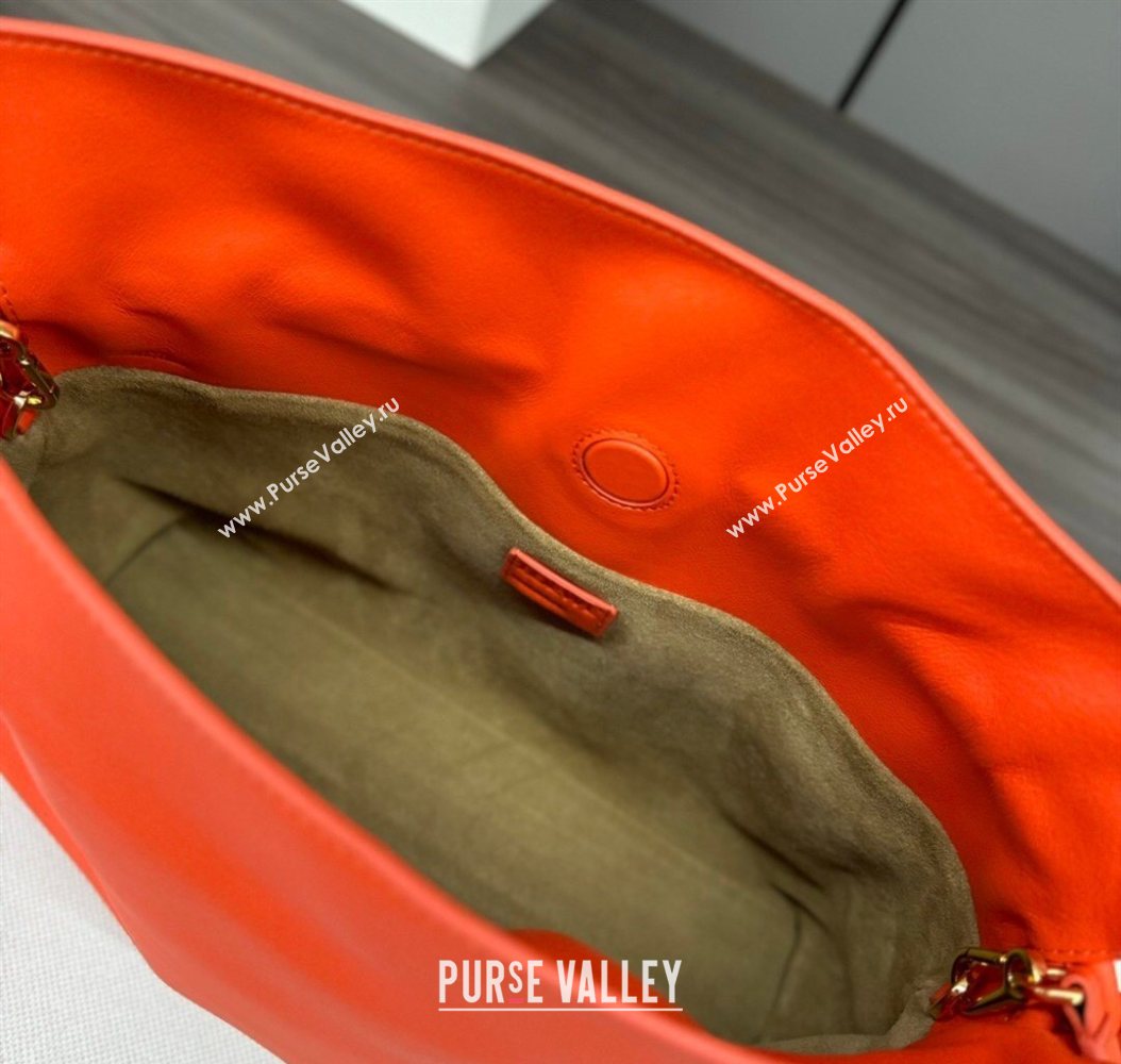 Loewe Flamenco Medium Clutch in Nappa Calfskin Leather Orange 2026 262386 (Ys-260121077)