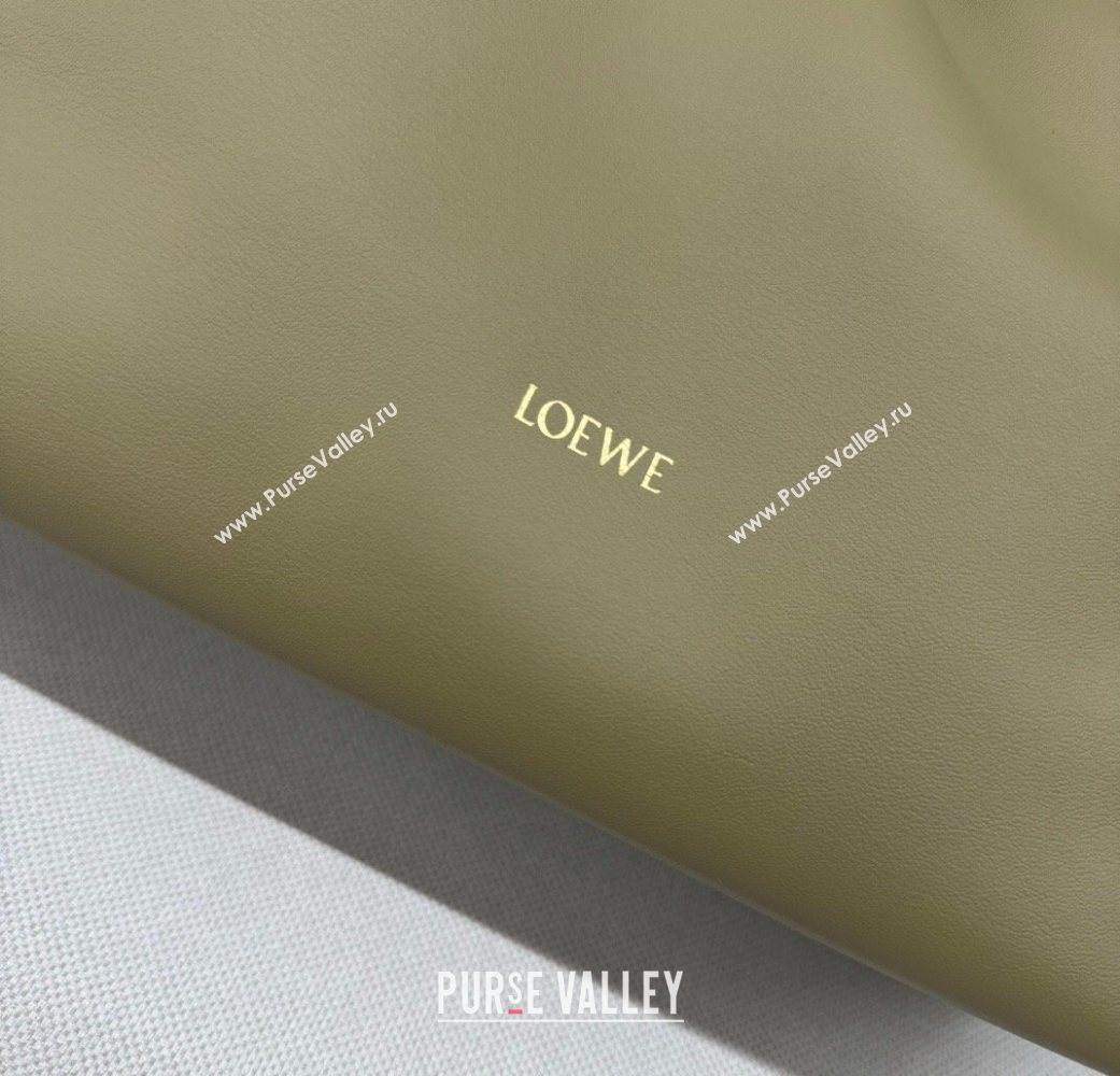 Loewe Flamenco Medium Clutch in Nappa Calfskin Leather Clay Green 2026 262386 (Ys-260121079)