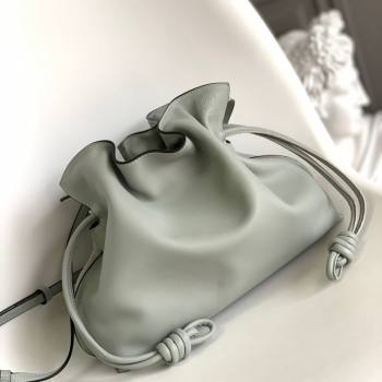 Loewe Flamenco Medium Clutch in Nappa Calfskin Leather Ash Grey 2026 262386 (Ys-260121084)