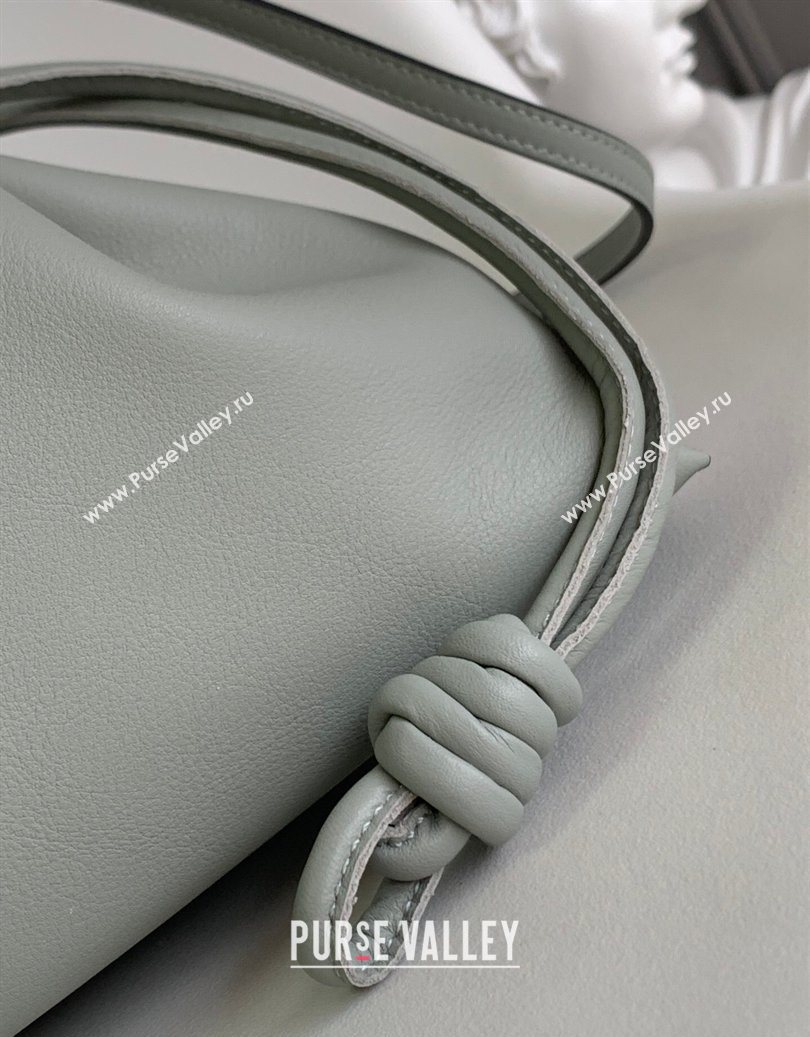 Loewe Flamenco Medium Clutch in Nappa Calfskin Leather Ash Grey 2026 262386 (Ys-260121084)