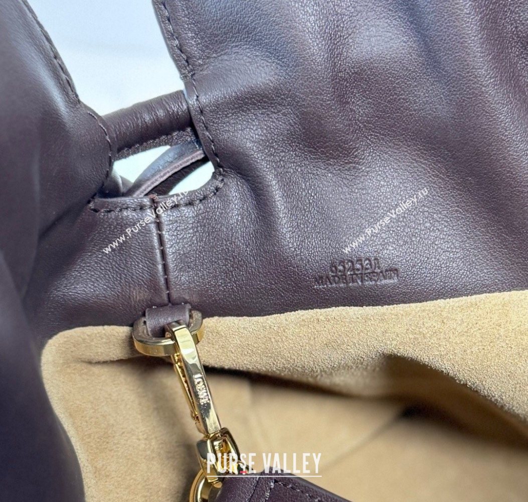 Loewe Medium Flamenco clutch bag Landscape in nappa calfskin leather Chocolate/Light Moss Green 2026 262585 (YY-260121065)