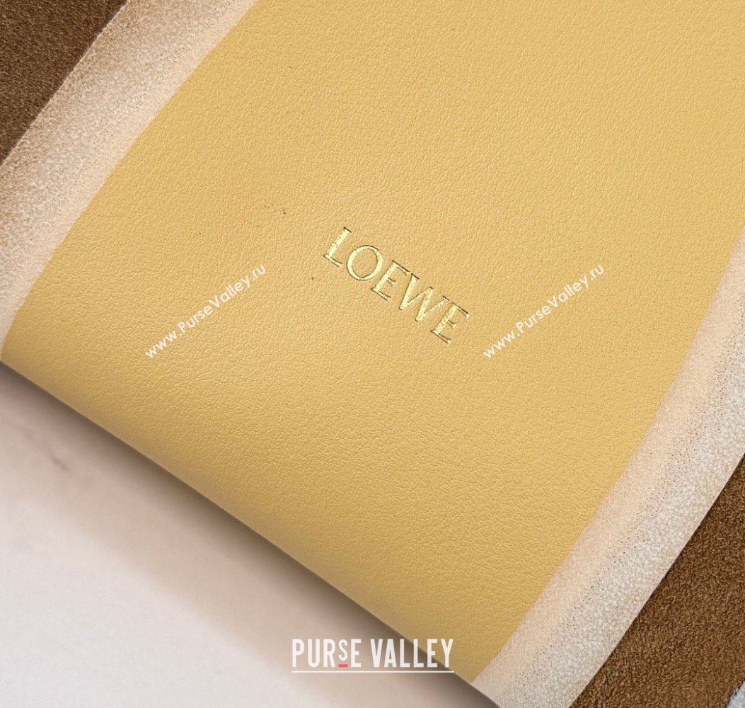 Loewe Medium Flamenco clutch bag Landscape in nappa calfskin leather Sparkling Grey/Butter Yellow 2026 262585 (YY-260121066)